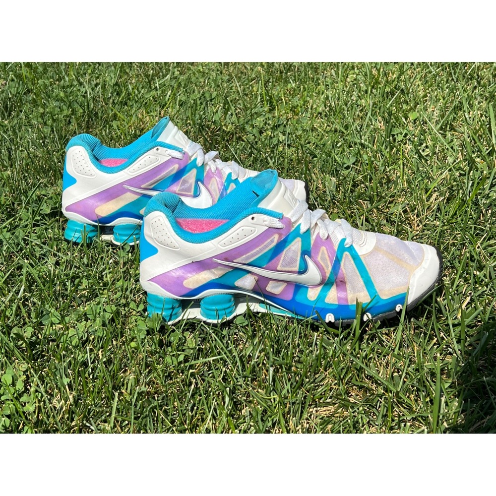 Nike Shox Roadster White Tropical Twist Purple Running Shoes Sz 10 487603-150